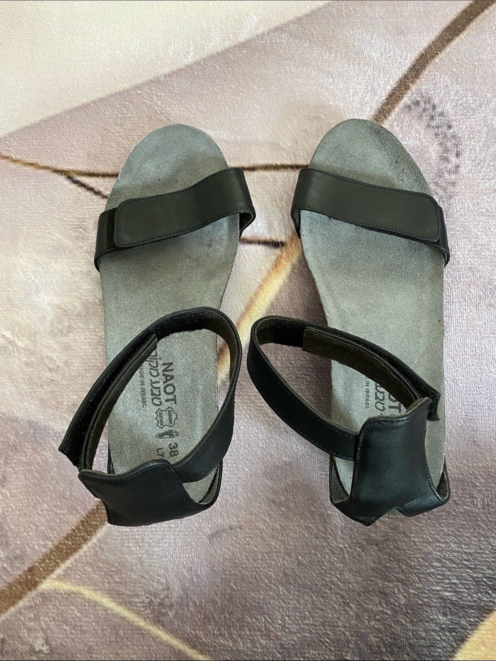 NAOT women’s leather corkbed sandals size 38